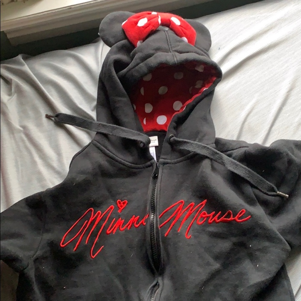 Authentic Disney Minnie Mouse Hooded Zip Jacket